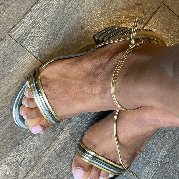 ankle strap 3-color (metallic gold silver) sandal - Picture 11 of 11